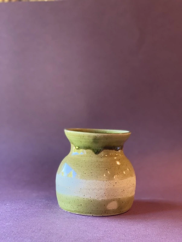 Keramická vázička, Bottle green