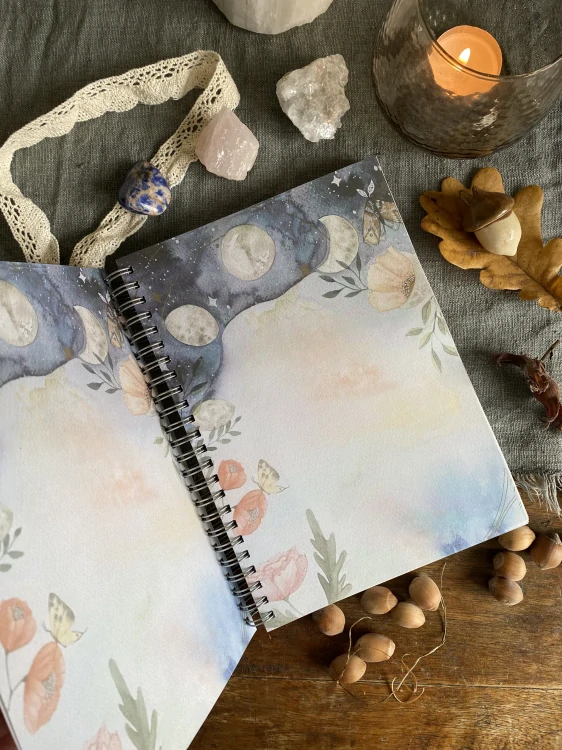 Večerní psaní, ilustrovaný zápisník v kroužkové vazbě