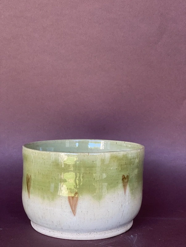 Keramický květník, Bottle green