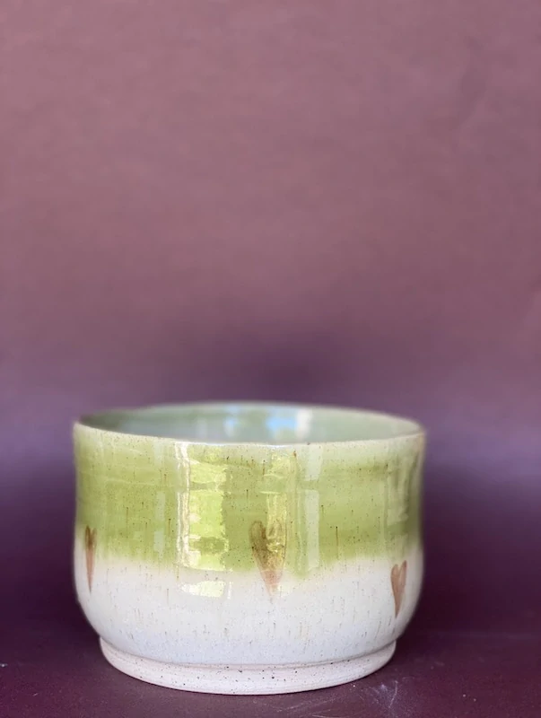 Keramický květník, Bottle green