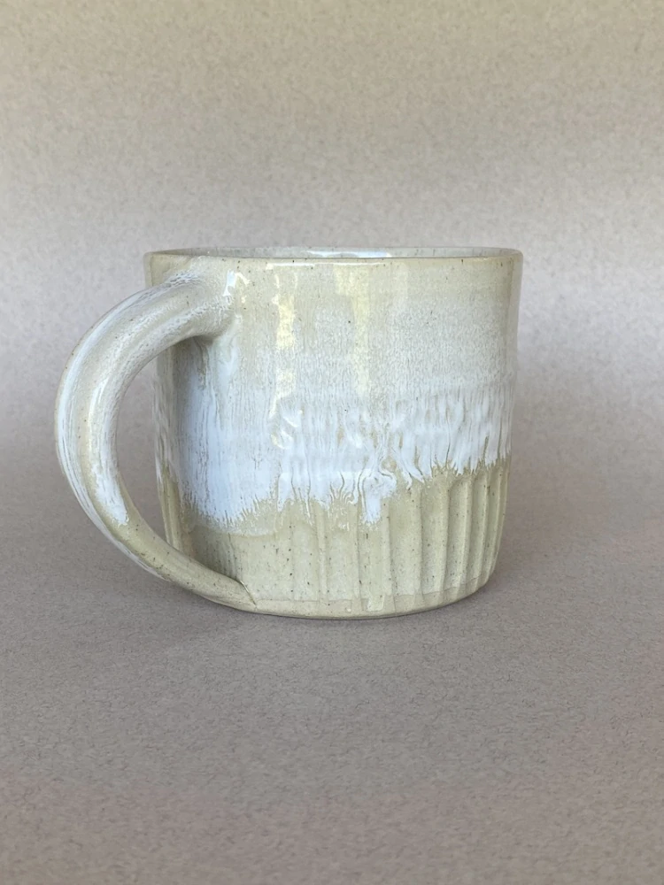 Keramický hrnek, rýhovaný, White Coffee
