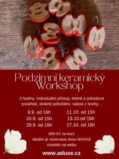 Keramický kurz - podzimní termíny 2026