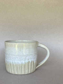 Keramický hrnek, rýhovaný, White Coffee